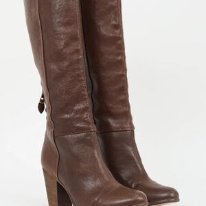 rag & bone Brown Leather Heeled Boots Women's Size 38 1/2